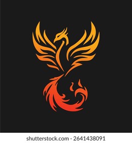 The Flame Within: Logo Design of a Phoenix in Blazing Colors