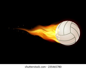 Flamed volley ball