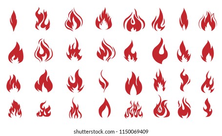 Flame/Fire Shape Icons