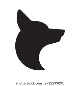 Emblema De Lobo Inspirado En Llamas Diseñado Con Línea Mínima Energética
