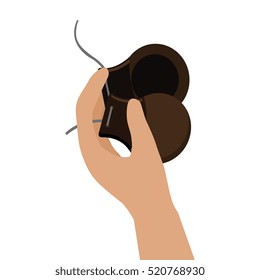 Flamenco castanets instrument icon