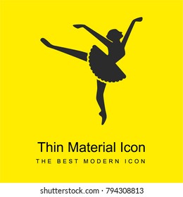 Flamenco dancer bright yellow material minimal icon or logo design