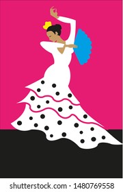 flamenco dancer with a fan