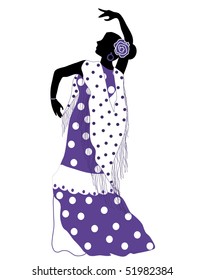 flamenco dancer with polka dot dress