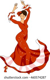 flamenco dancer in red dress
