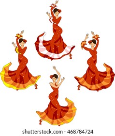 flamenco dancer set 