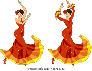 flamenco dancer set 