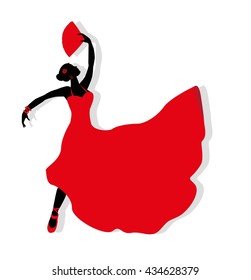 Flamenco dancer silhouette