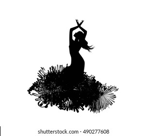 Flamenco dancer silhouette