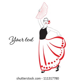 flamenco dancer. vector