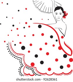 flamenco dancer. vector