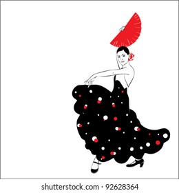 flamenco dancer. vector