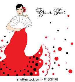 flamenco dancer. vector