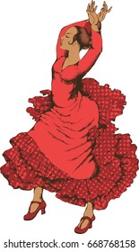 Flamenco dancer. Vector illustration