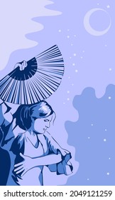 Flamenco dancer vector illustration.Spanish woman.