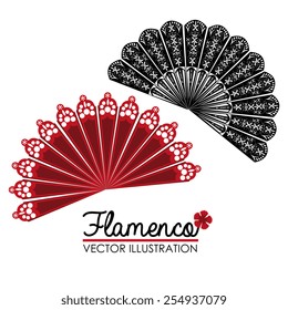 Flamenco Design Over White Background, Vector Illustration.