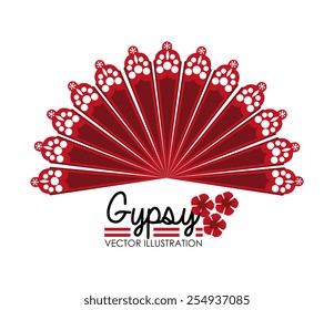 Flamenco design over white background, vector illustration.