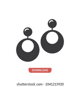 Flamenco earrings vector icon