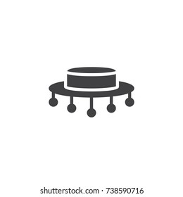 Flamenco hat icon vector, filled flat sign, solid pictogram isolated on white. Symbol, logo illustration.