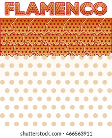 Flamenco party card, vector illustration