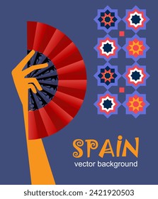 flamenco party color illustration for poster, flyer