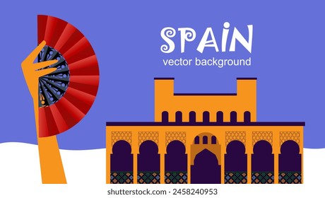 flamenco party color illustration for poster, flyer