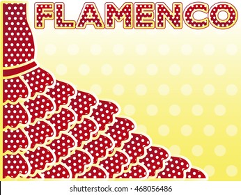 Flamenco party invitation card, vector illustration