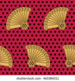 Flamenco seamless pattern, vector illustration