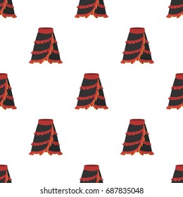 Flamenco skirt icon in cartoon style isolated on white background. Spain country symbol stock vector illustration.