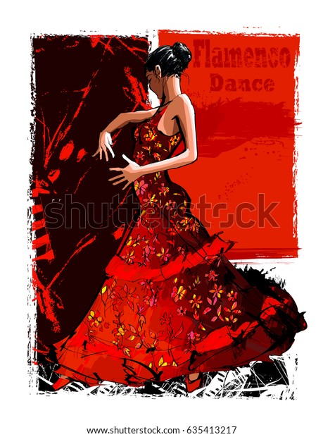 Flamenco Danseuse Espagnole Illustration Vectorielle Image Vectorielle De Stock Libre De Droits