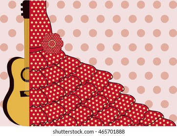 Flamenco style banner, vector illustration