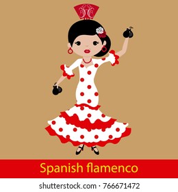 Flamenco woman playing the castanets