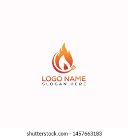 Flame/restaurant logo design template for use any purpose