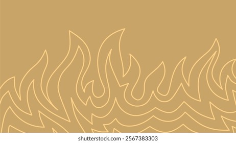 flames background. Continuous fire line design. Flame outline background. Fire Background. doodle fire background. Flame Seamless Pattern.