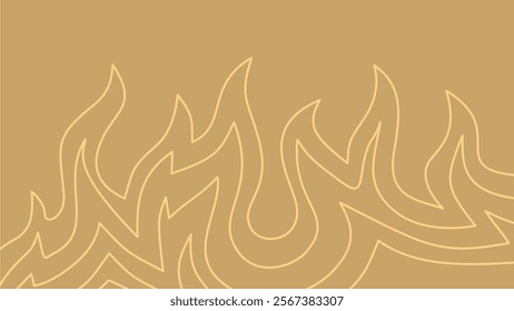 flames background. Continuous fire line design. Flame outline background. Fire Background. doodle fire background. Flame Seamless Pattern.