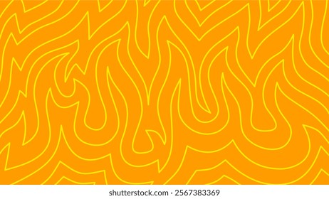 flames background. Continuous fire line design. Flame outline background. Fire Background. doodle fire background. Flame Seamless Pattern.