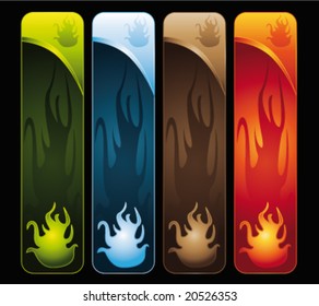 Flames banners