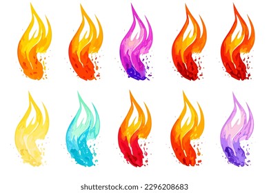 Flames Collection for Any Purpose Illustration