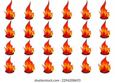 Flames Collection for Any Purpose Illustration