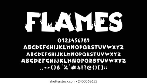 Flames comic display font Best Alphabet Alphabet Brush Script Logotype Font lettering handwritten