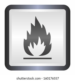 Flames (elegance silver button, black version)