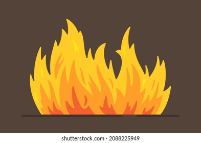 Flames engulfing and destroying something. Hot picture. 