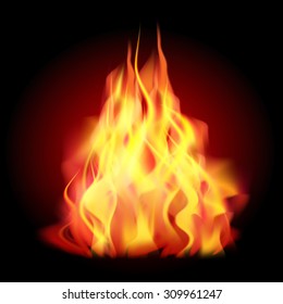 Flames of fire as the background. Vector illustration