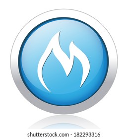 Flames fire button