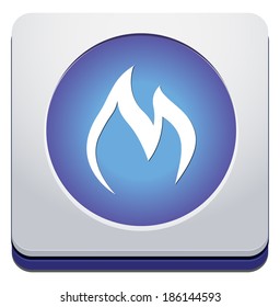 Flames fire button