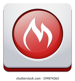 Flames fire button