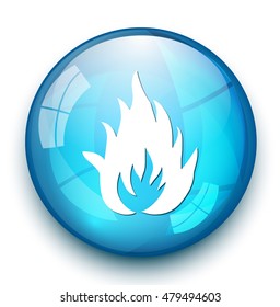 Flames fire button