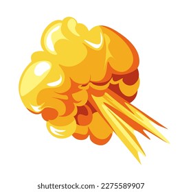 Flames and fire, isolated effect of explosion and detonation. Blast and burst, blowing up and ignition, outburst and outbreak, game design of attack and action play. Vector in flat style illustration