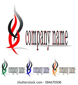 Flames and fire logo template vector F letter