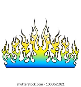 Flames gas vector icon isolated on white background – icon fire illustration